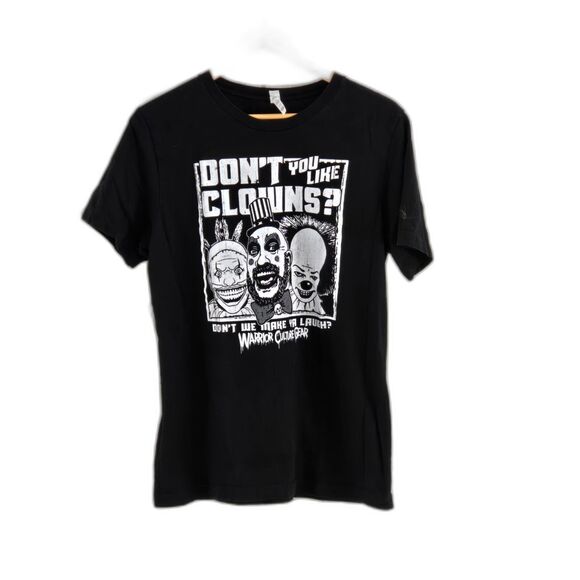 Canvas 'Don't You Like Clowns' Tee Unisex Large Black Warrior Culture Gear - Picture 1 of 2